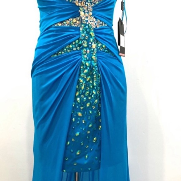 BNWT La Femme beaded gown - Picture 4 of 8